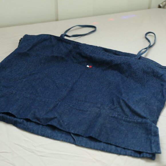 Tommy Hilfiger Women’s Denim Cami Tank Top Embroidered Floral Y2K Size 6 - Picture 3 of 5